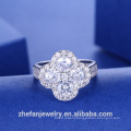 Zhefan's brass flower special design ring for women
